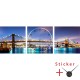 Sticker horloge murale Pont de Brooklyn