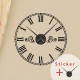 Clock wall decals with Roman numbers