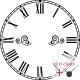  Sticker horloge avec chiffres romains