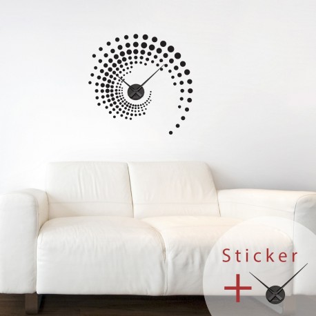  Sticker horloge spirale