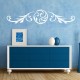 Floral horizontal headboard wall decal design