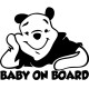 Wall decal Baby on board - black