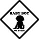 Sticker Baby boy on board - blanc
