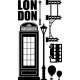 Sticker Londres bus et cabine