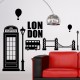 Sticker Londres bus et cabine