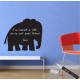 Elephant blackboard sticker + 1 white liquid chalk