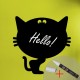 Wall decal blackboard cat+ 1 white liquid chalk