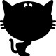 Wall decal blackboard cat+ 1 white liquid chalk