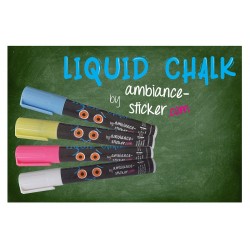 Pack of 4 Liquid chalks for blackboard, white board, window - 3mm