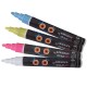 Pack of 4 Liquid chalks for blackboard, white board, window - 3mm