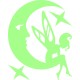 Wall decal fairy on the moon