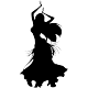 Silhouette Sticker bellydancer