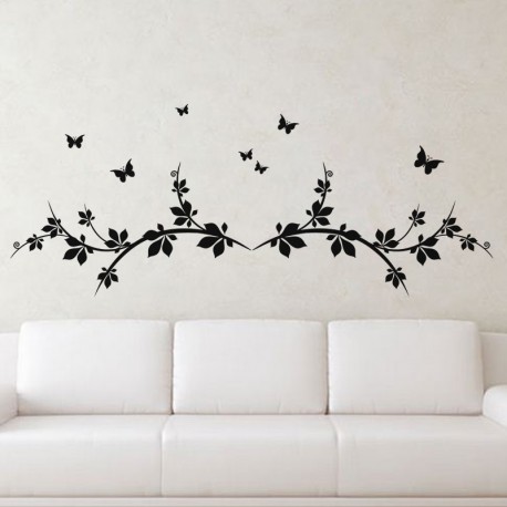 Sticker Papillons et Branches - madeco-stickers, boutique en ligne de stickers muraux pas cher !