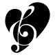 Sticker Coeur de la musique