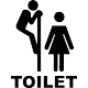 Sticker porte Figure WC