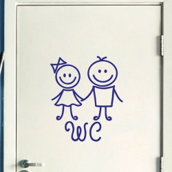 Sticker porte Figure WC 3