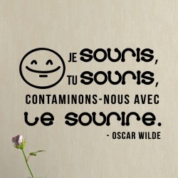 Sticker Le sourir selon Oscar Wilde