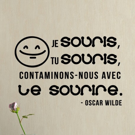 Sticker Le sourir selon Oscar Wilde pas cher - Stickers Design