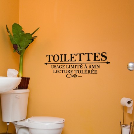 Sticker instructions pour salle de toilettes