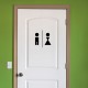 Sticker Caricature homme et femme