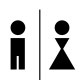 Sticker Caricature homme et femme