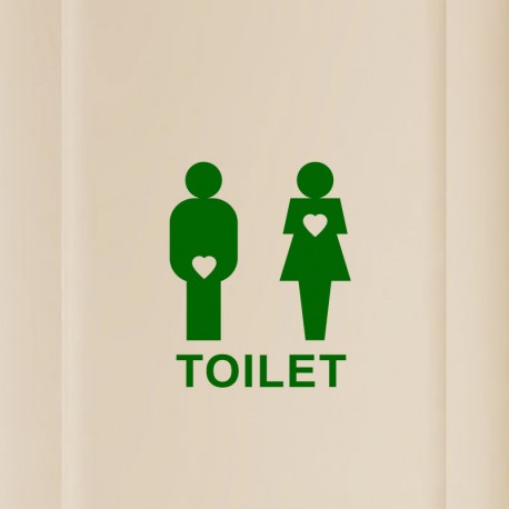 Sticker Design Toilet Love