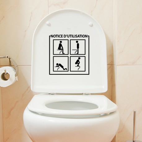 Stickers muraux toilettes pas cher - Idée décoration murale toilettes