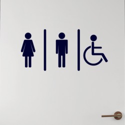 Sticker Homme, Femme, Handicapé