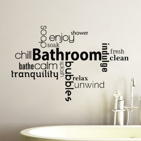 Sticker Bathroom, enjoy, calm…