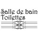 Sticker porte "Salle de bain" et "Toilettes"