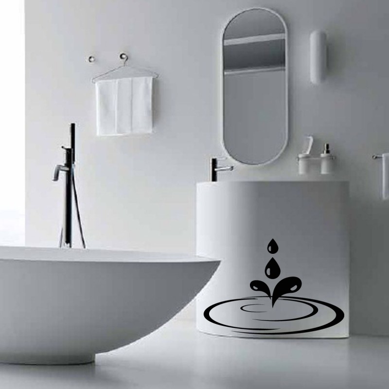 Sticker Mural Salle De Bain Gouttes D'eau - ZoneStickers