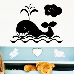 Stickers Baleine et Nuage