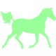 Sticker phosphorescent cheval au galop