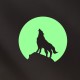 Sticker phosphorescent loup et la lune