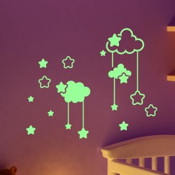 Sticker Phosphorescent nuages ​​et les étoiles