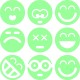 Sticker phosphorescent smileys groupe