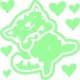 Sticker phosphorescent chaton 2