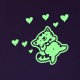 Sticker phosphorescent chaton 2