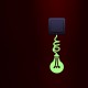 Sticker phosphorescent ampoule sur le cordon