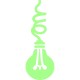 Sticker phosphorescent ampoule sur le cordon