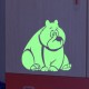 Sticker phosphorescent drôle ours