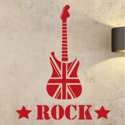 Sticker Guitar Rock - Union Jack