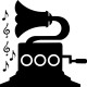 Sticker Design Gramophone