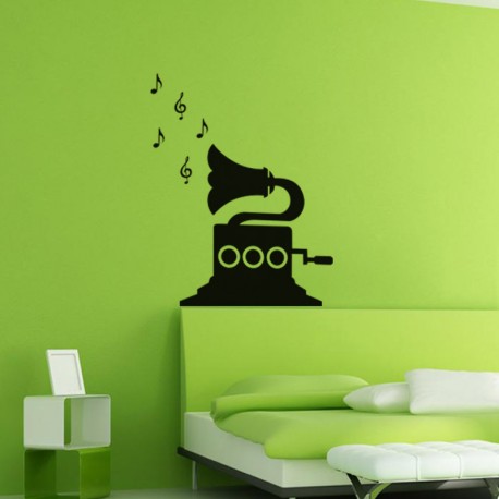 Sticker Design Gramophone