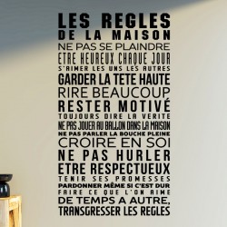 Sticker les règles de la maison