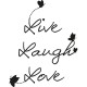 Sticker Live Laugh Love