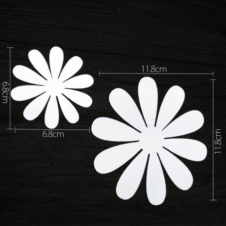 Sticker Fleurs 3D chics adhésives MIROIR