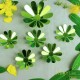 Sticker fleurs 3D chics adhésives MIROIR VERT