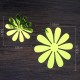 Sticker fleurs 3D chics adhésives MIROIR VERT