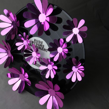 Sticker fleurs 3D chics adhésives MIROIR VIOLET